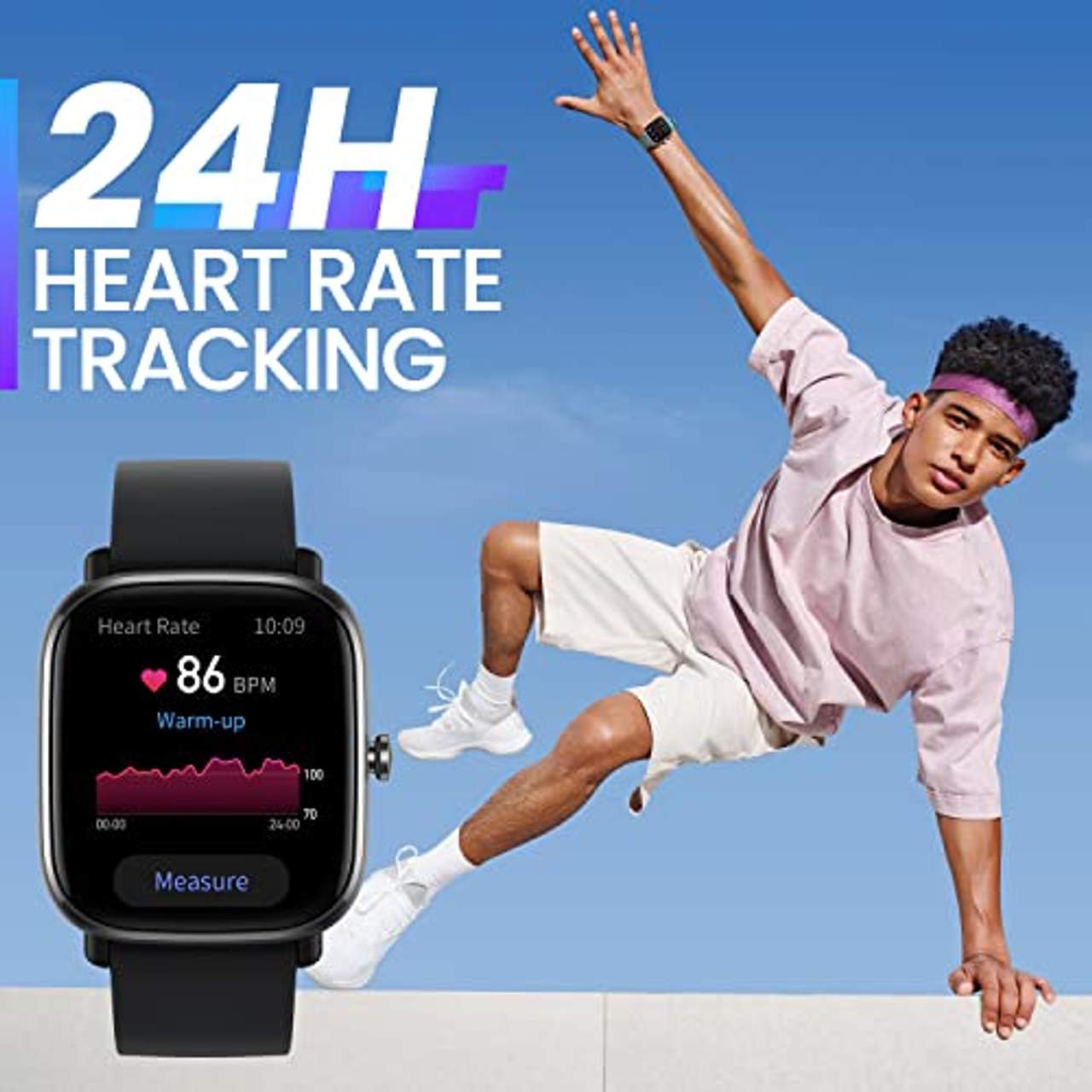 Amazfit Smartwatch GTS 2 Mini Fitness Uhr 1.55 Zoll Amoled Display