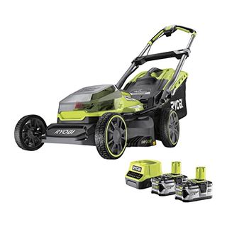 Ryobi RY18LMX40A-240 18V Cordless Lawnmower with 2 Batteries and Charger 40 cm Cutting Width
