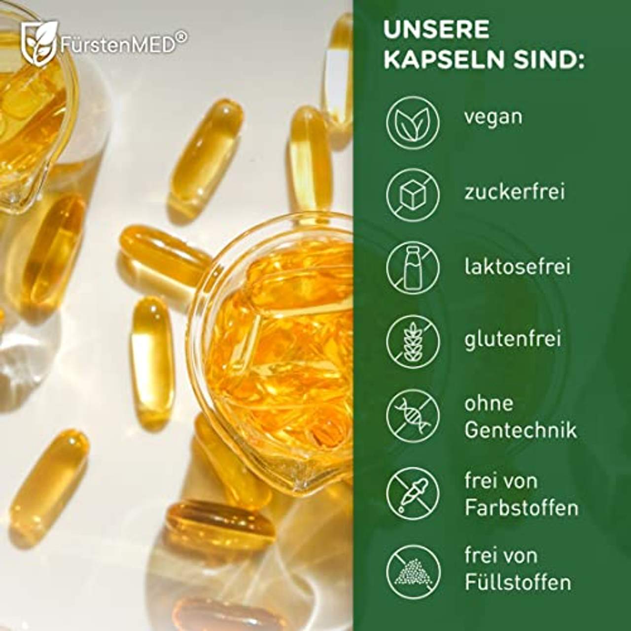 FürstenMED Algenöl Omega 3 Vegan Kapseln Hochdosiert