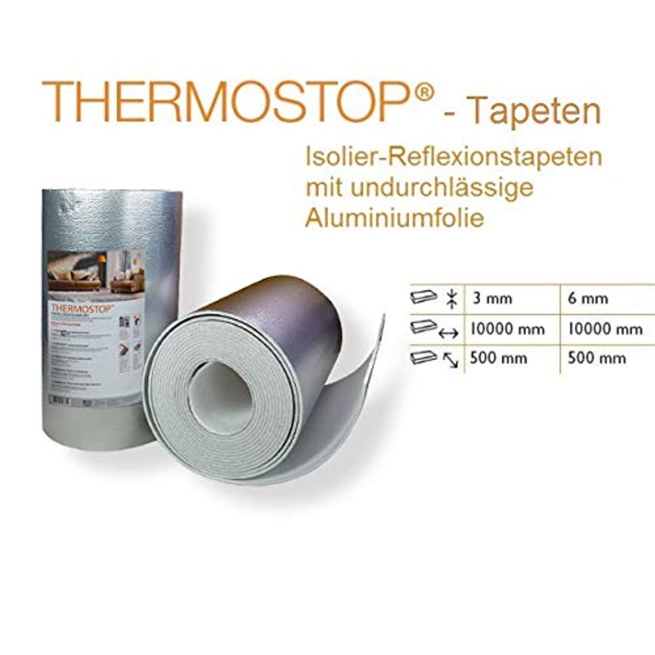 5 qm Reflexionstapete Thermo-Stop 3 Isolierung