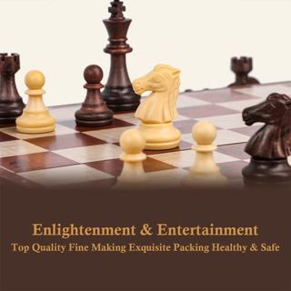 UNEEDE Magnetisch Schachspiel 31.2x31.2CM Einklappbar Schachbrett Pädagogische
