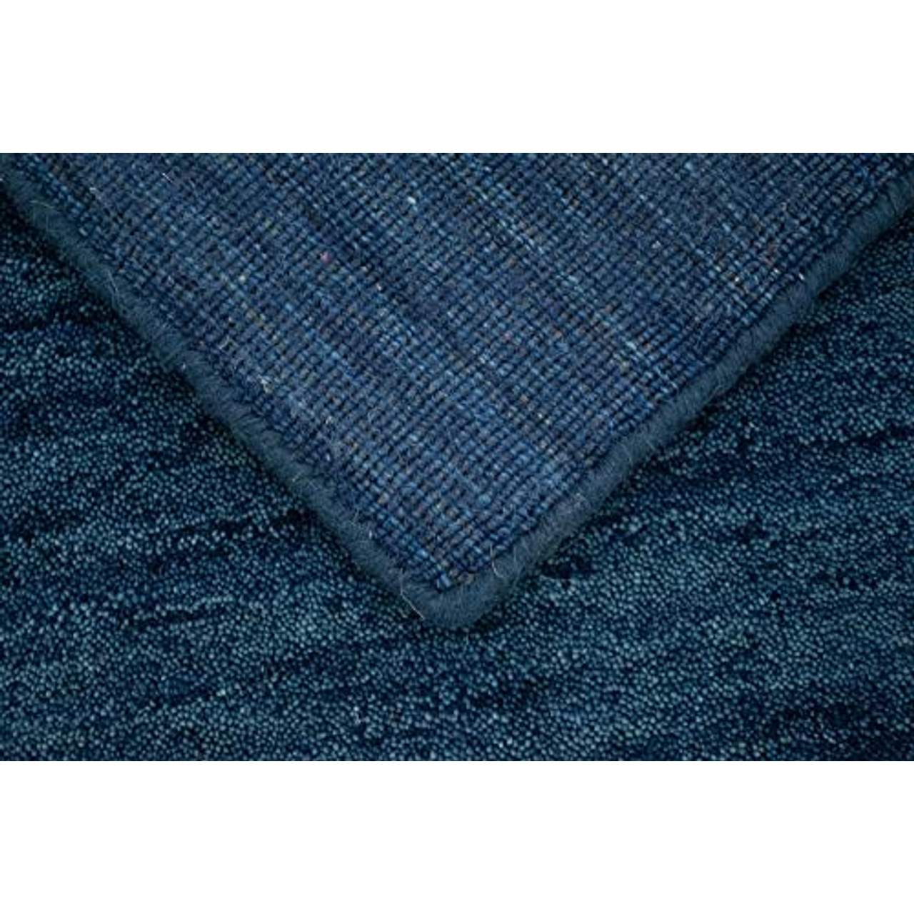 Morgenland Gabbeh Teppich Blau UNI Einfarbig Handgewebt Schurwolle 240 x 170 cm