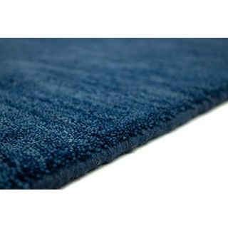 Morgenland Gabbeh Teppich Blau UNI Einfarbig Handgewebt Schurwolle 240 x 170 cm