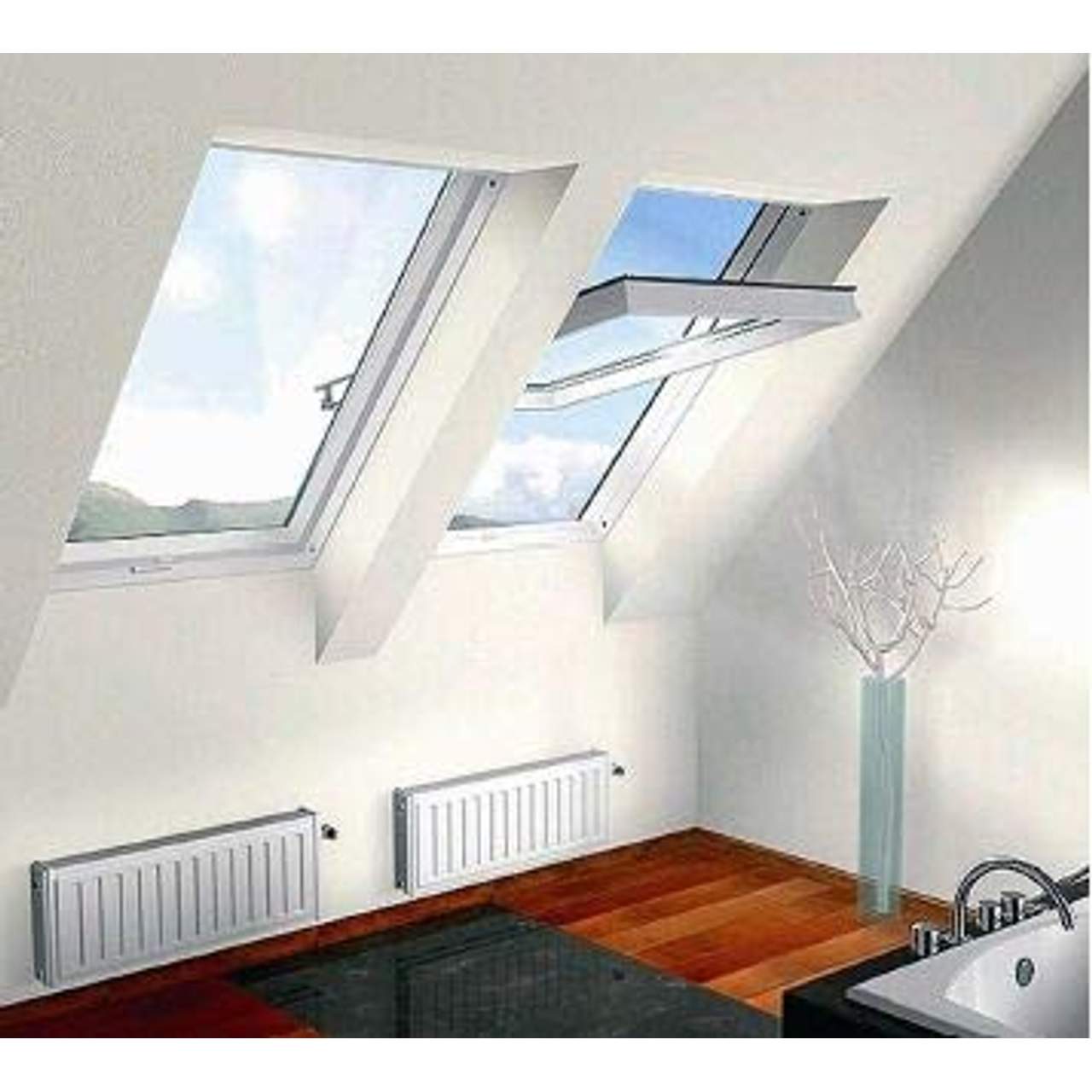 Kunststoff Dachfenster 78x118 cm OptiLight Energie