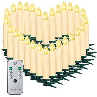 10/20/ 30/40 er Weinachten LED Kerzen Lichterkette Kerzen