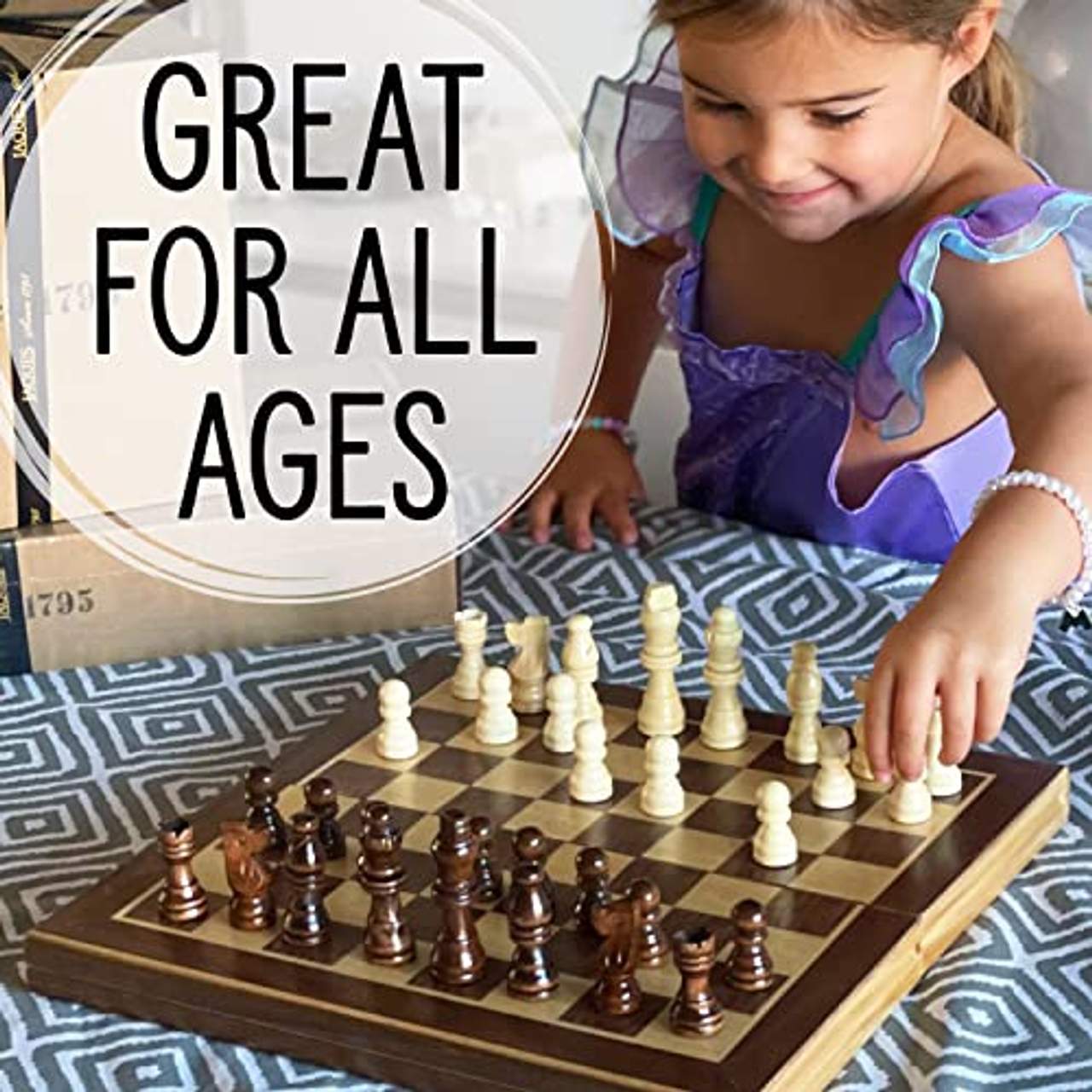 Jaques Von London Schach 15” Staunton schachspiel Holz hochwertig