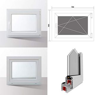 HORI Dreh-Kipp Kunststoff-Fenster I 2-fach verglast weiß I DIN rechts