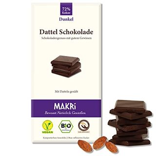 MAKRi Dattel Schokolade Dunkel 72%, vegan