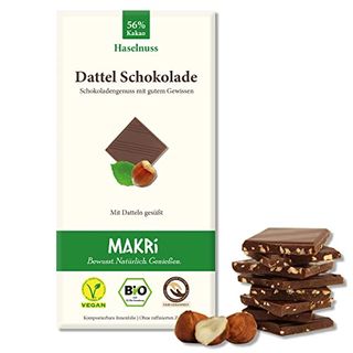 MAKRi Dattel Schokolade Haselnuss 56% Kakao, vegan