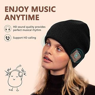 ZRUHIG Bluetooth Mütze mit Kopfhörern Bluetooth Musik Hut Wireless Mütze Ausgestattet