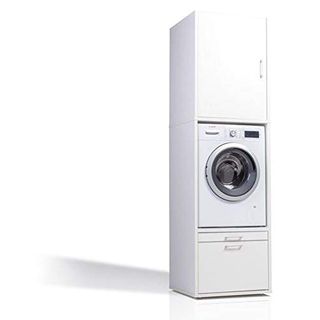 Waschturm Waschmaschinenschrank mit Schrankaufsatz