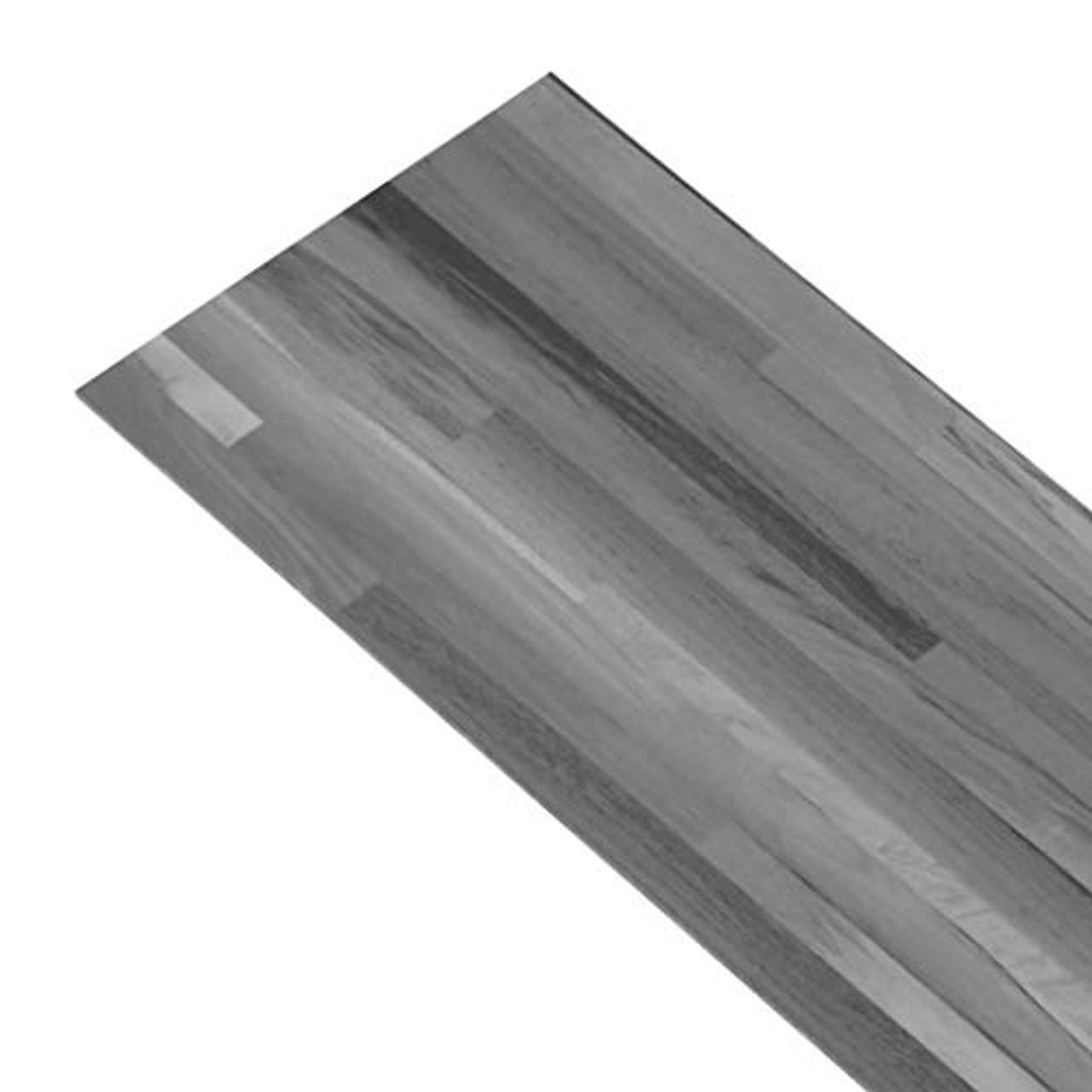 vidaXL PVC Laminat Dielen Selbstklebend 2,51 m² 2 mm Gestreift Grau