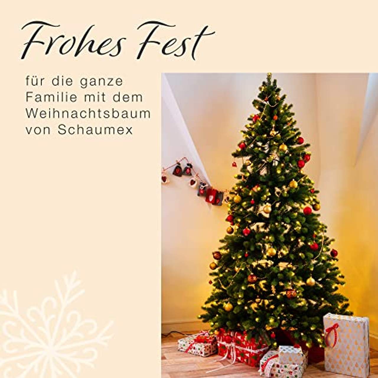 SCHAUMEX Künstlicher Weihnachtsbaum mit LED aus  Premium Spritzguss