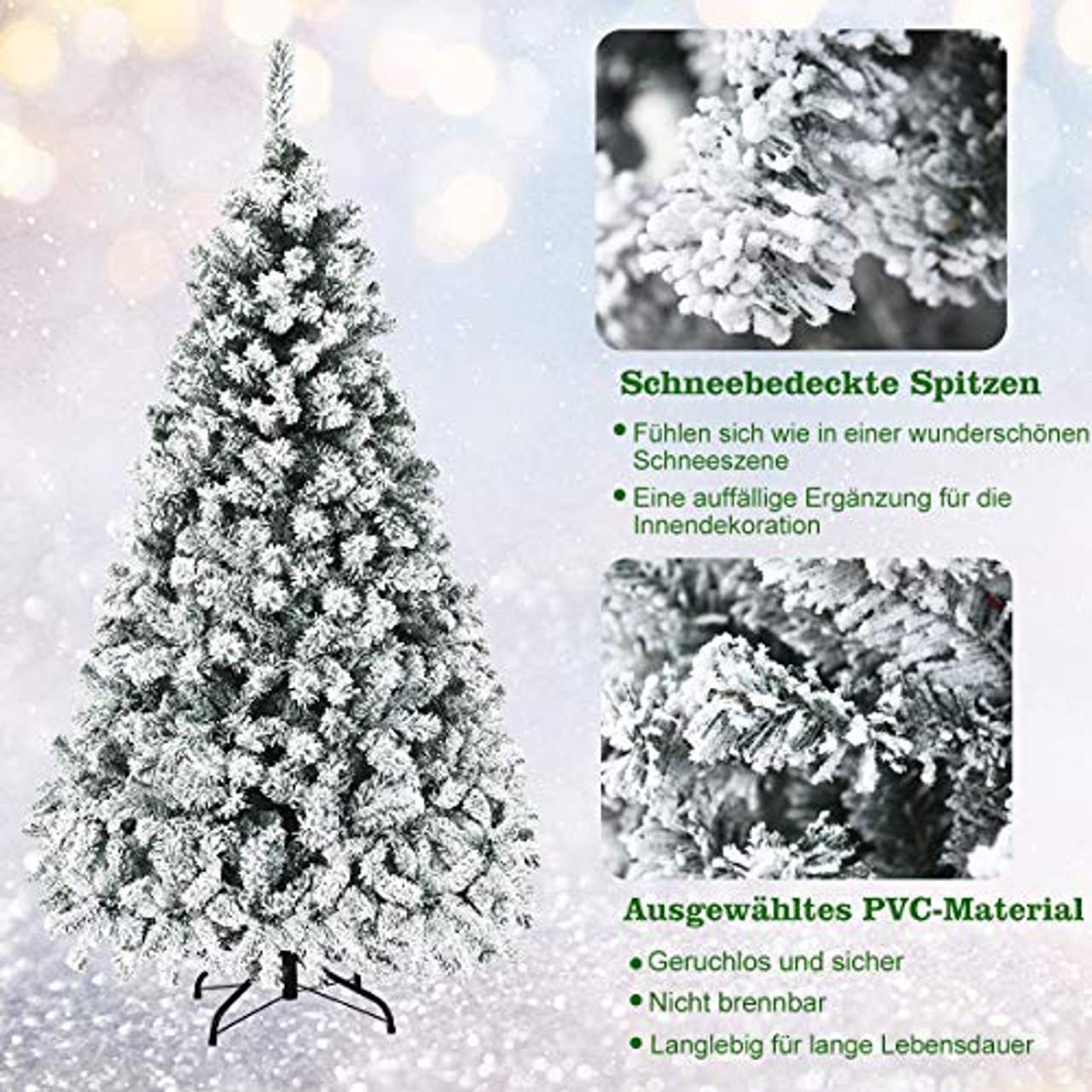 COSTWAY 180 cm Künstlicher Weihnachtsbaum