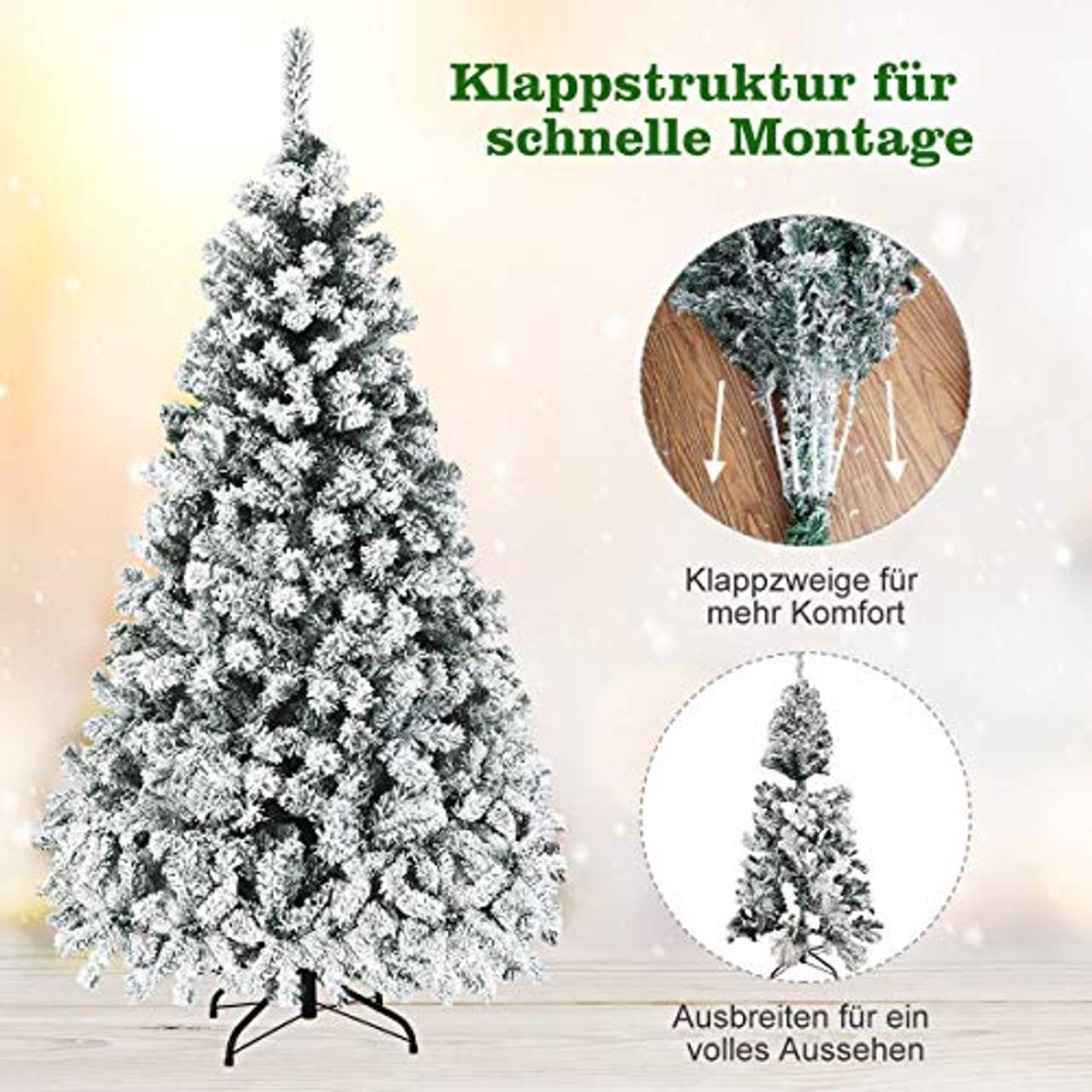 COSTWAY 180 cm Künstlicher Weihnachtsbaum