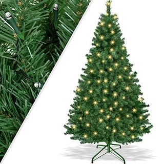 KESSER Weihnachtsbaum künstlich mit LED Lichterkette 180cm mit 588 Spitzen