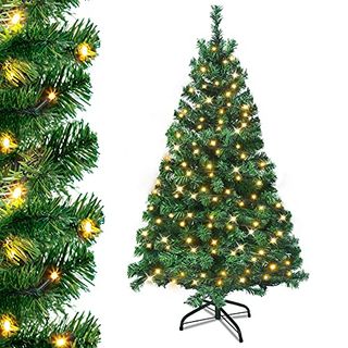 Aufun Weihnachtsbaum künstlich mit Beleuchtung