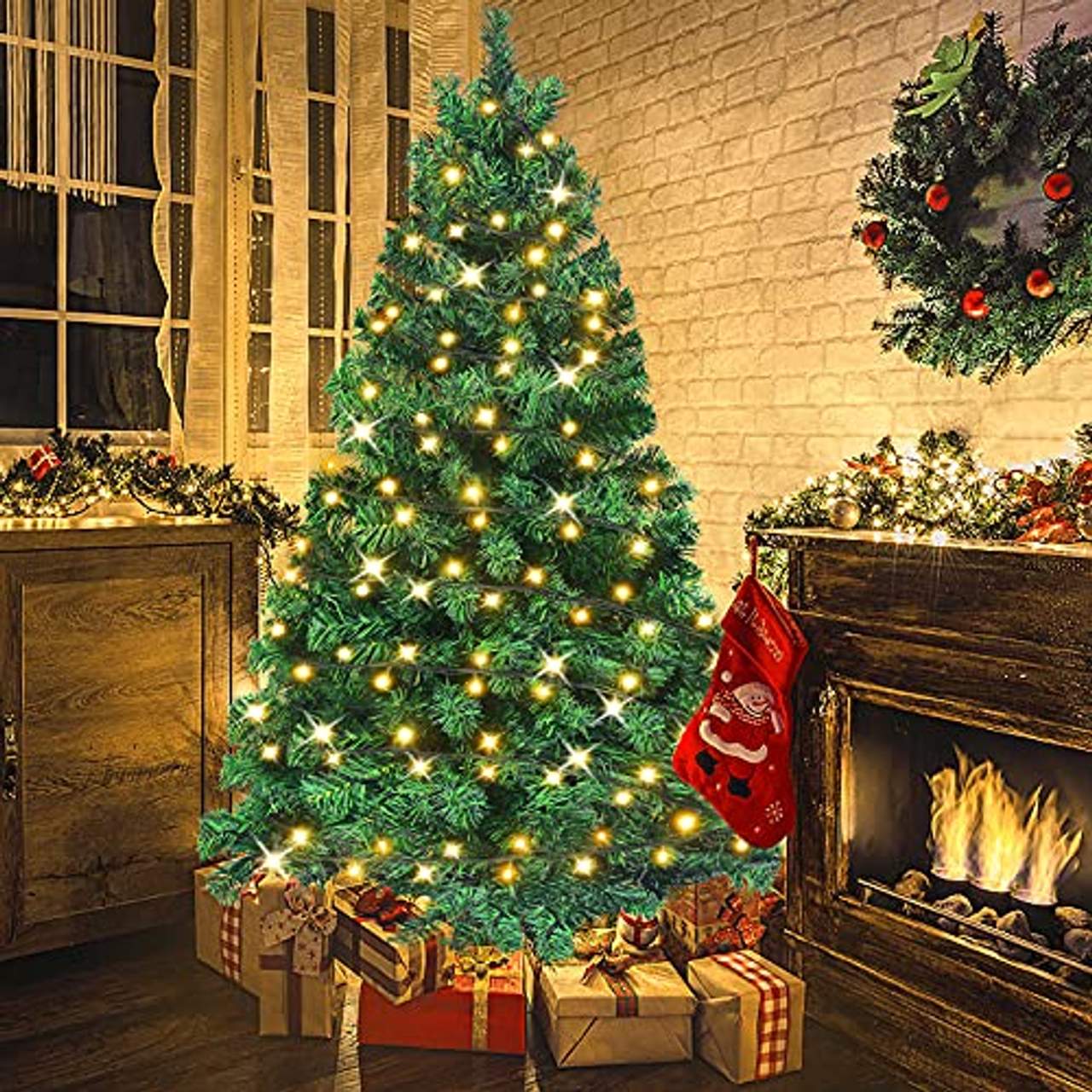 Aufun Weihnachtsbaum künstlich mit Beleuchtung