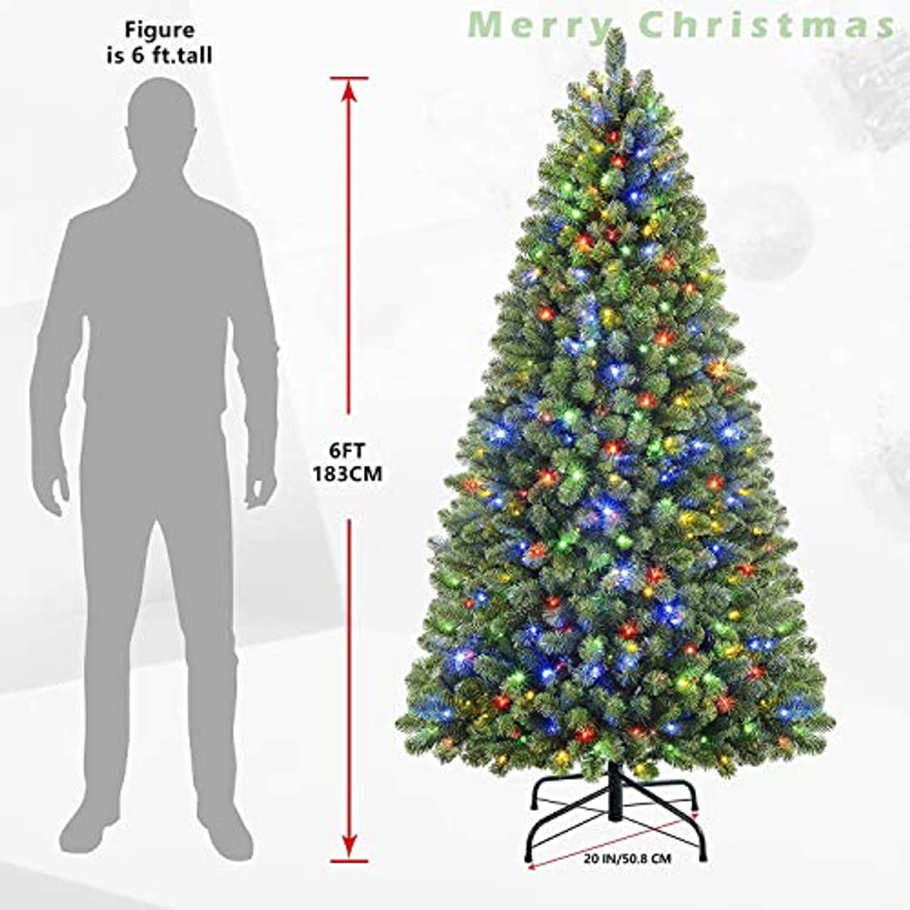 SHareconn 180cm Weihnachtsbaum künstlich Scharnier Weihnachtsbaum