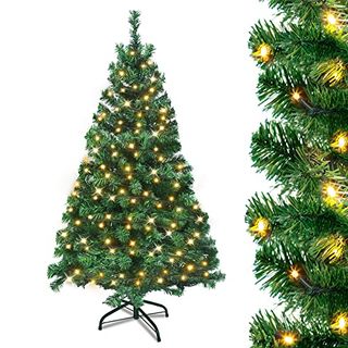 UISEBRT Künstlicher Weihnachtsbaum mit Beleuchtung