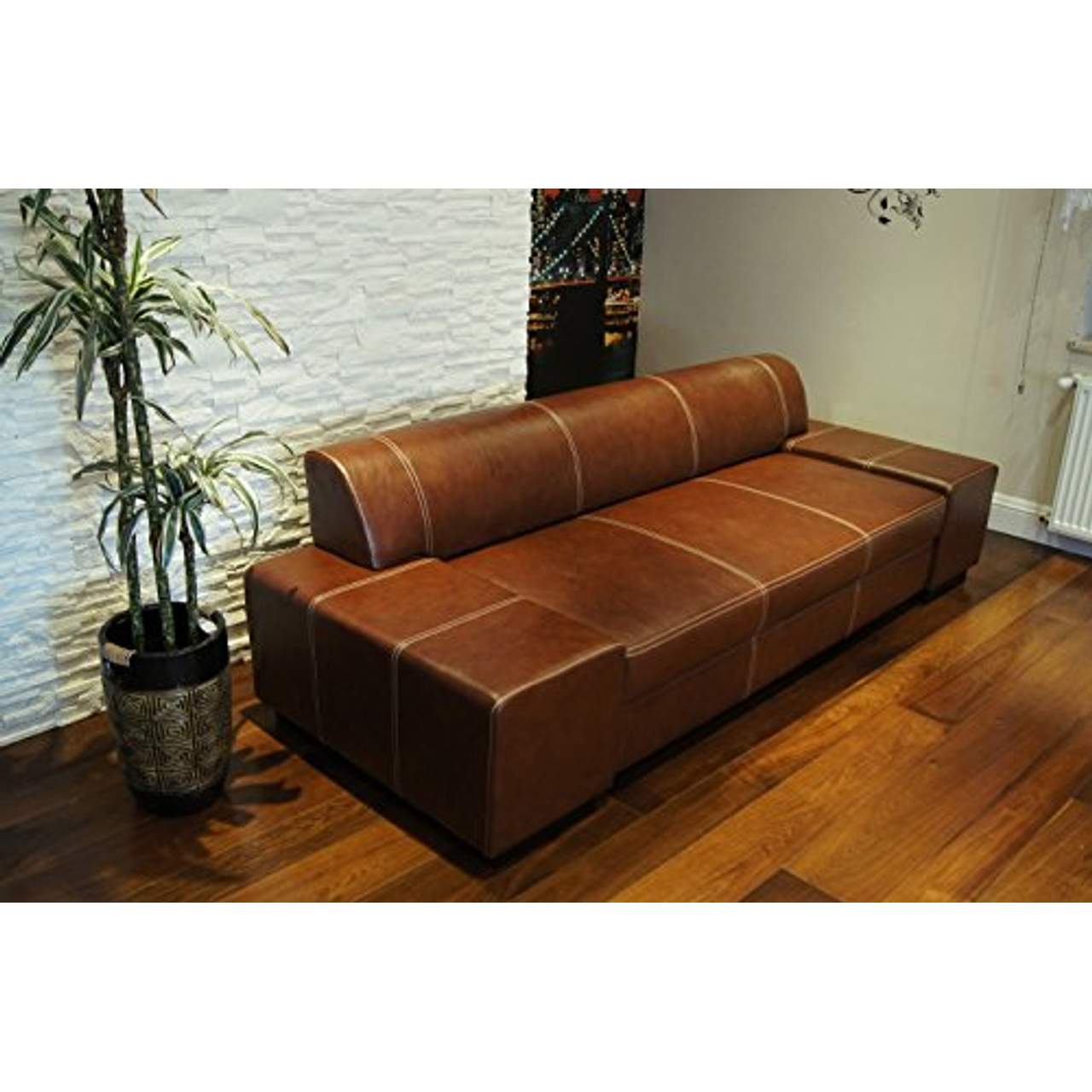 Super Lange Echtleder 3 Sitzer Sofa London Breite 238cm