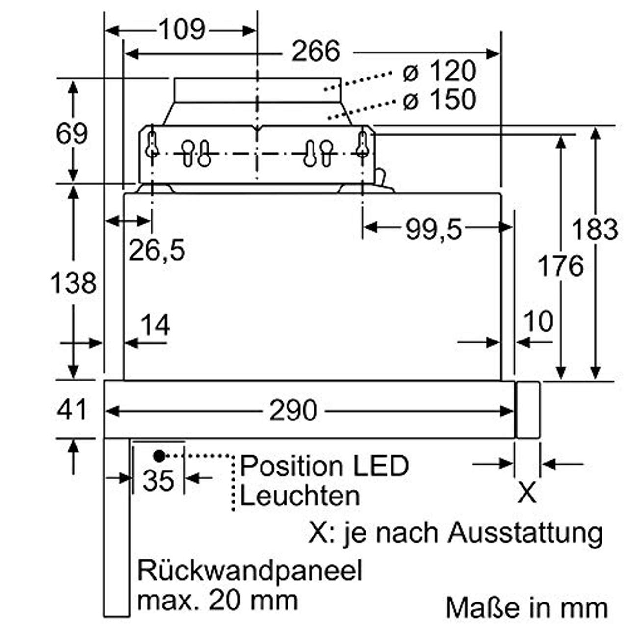 Bosch DFL064A52 Serie 4 Flachschirmhaube