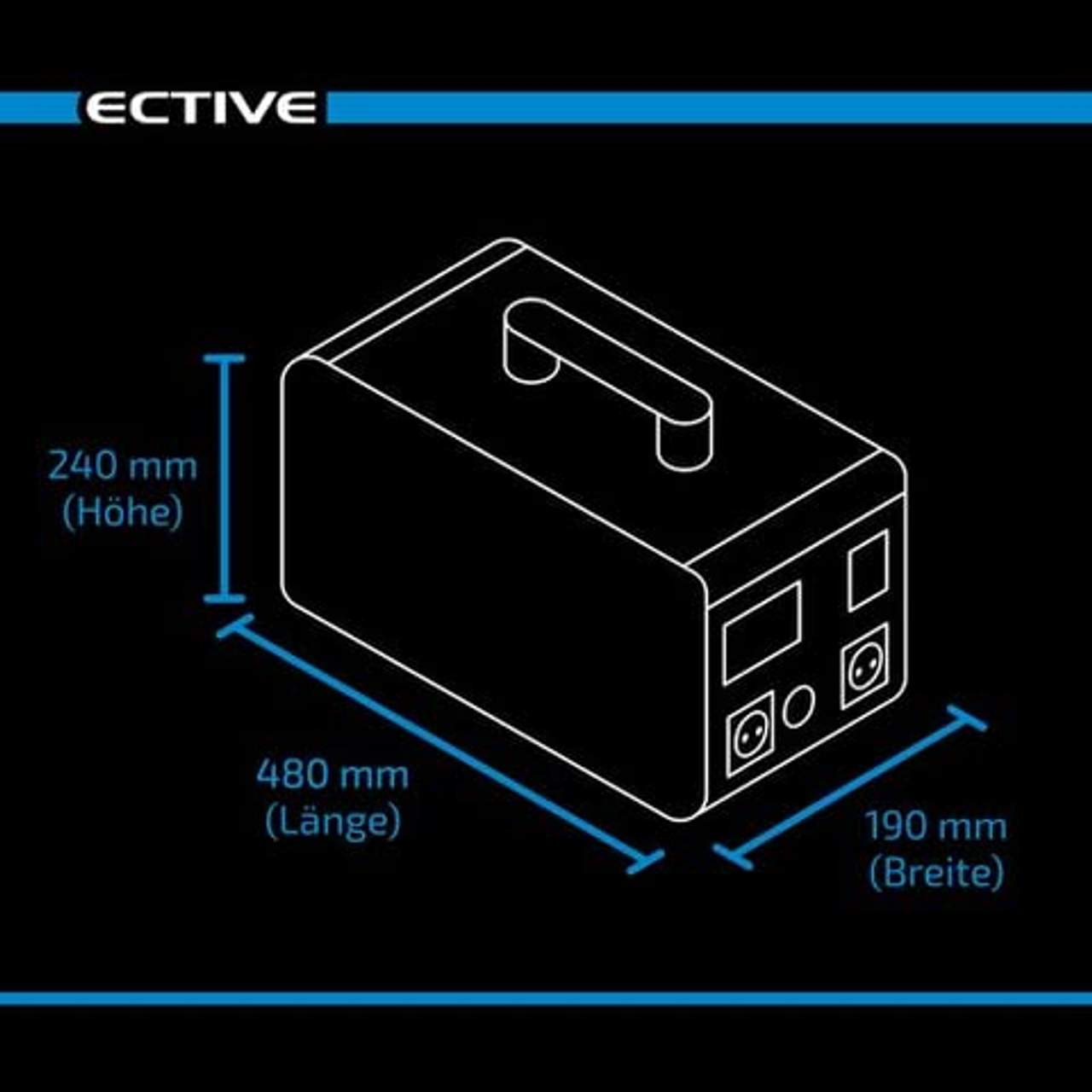 ECTIVE 1500W 1497,6Wh tragbare Powerstation 4 in 1 BlackBox 15 230V/24V