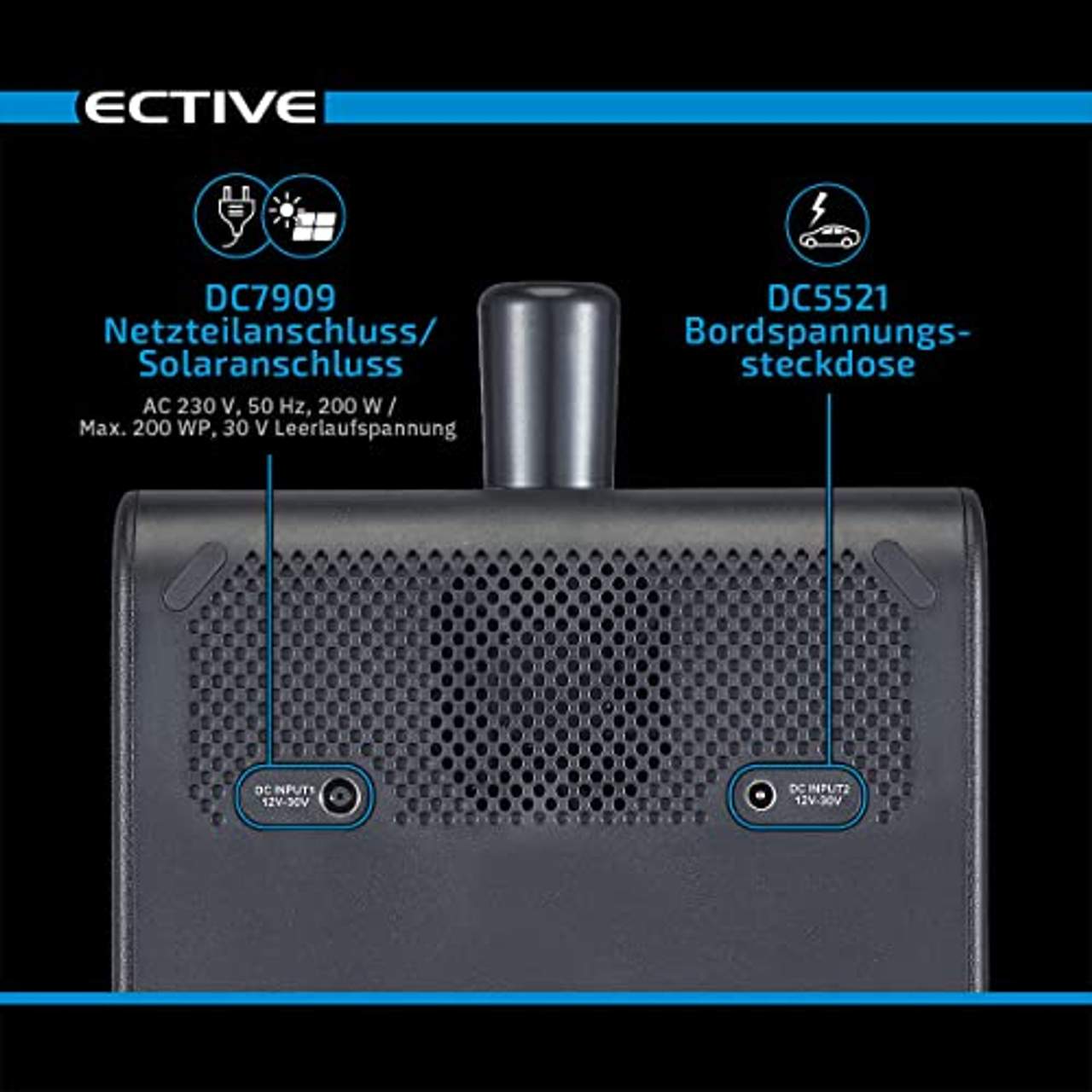 ECTIVE 500W 512Wh tragbare Powerstation 4 in 1 BlackBox 5 230V/24V