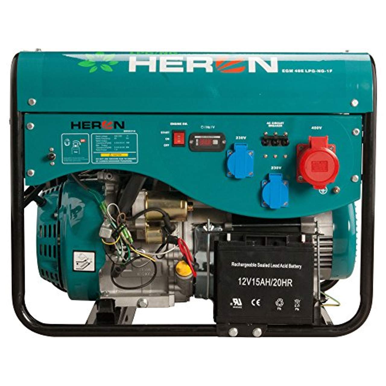 HERON Benzin LPG NG Hybrid-Motorgenerator 13HP