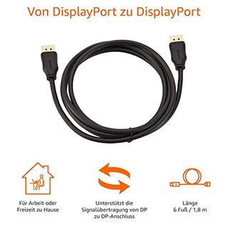 AmazonBasics Verbindungskabel DisplayPort 1,8m