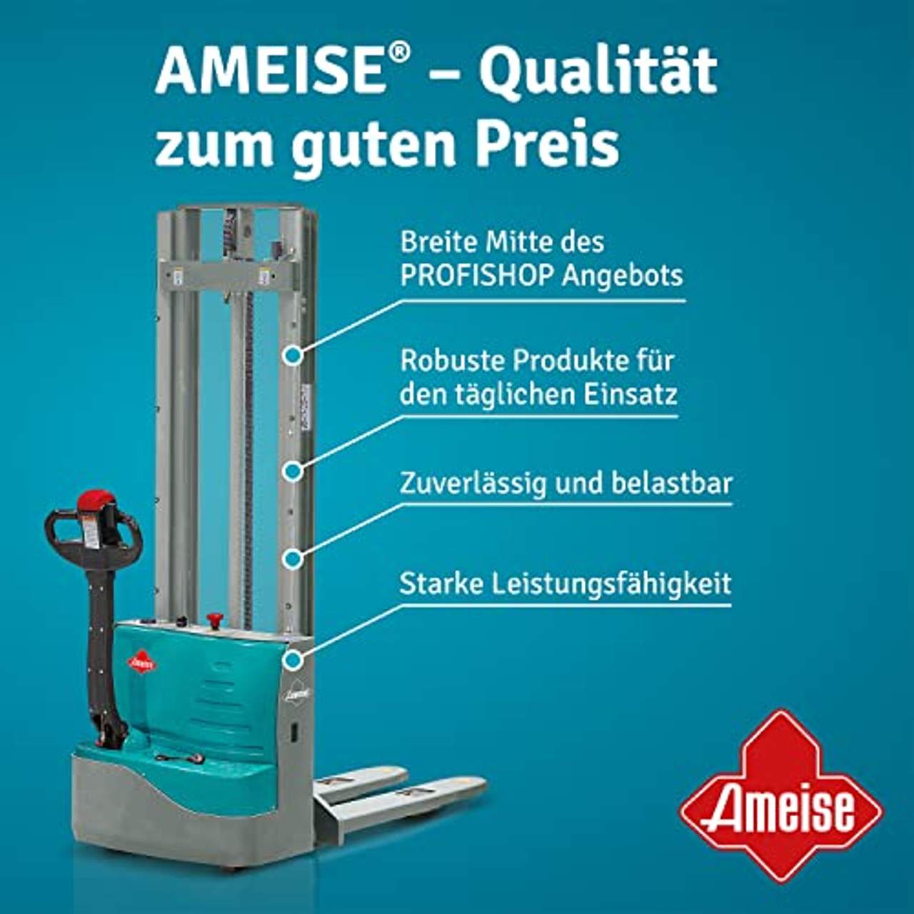 Ameise Hochhubwagen Elektro-Stapler PSE 1.2 Hub 2.600 mm