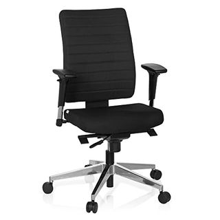hjh OFFICE 608814 Bürostuhl PRO-TEC 350 Stoff Schwarz Bürodrehstuhl ergonomisch