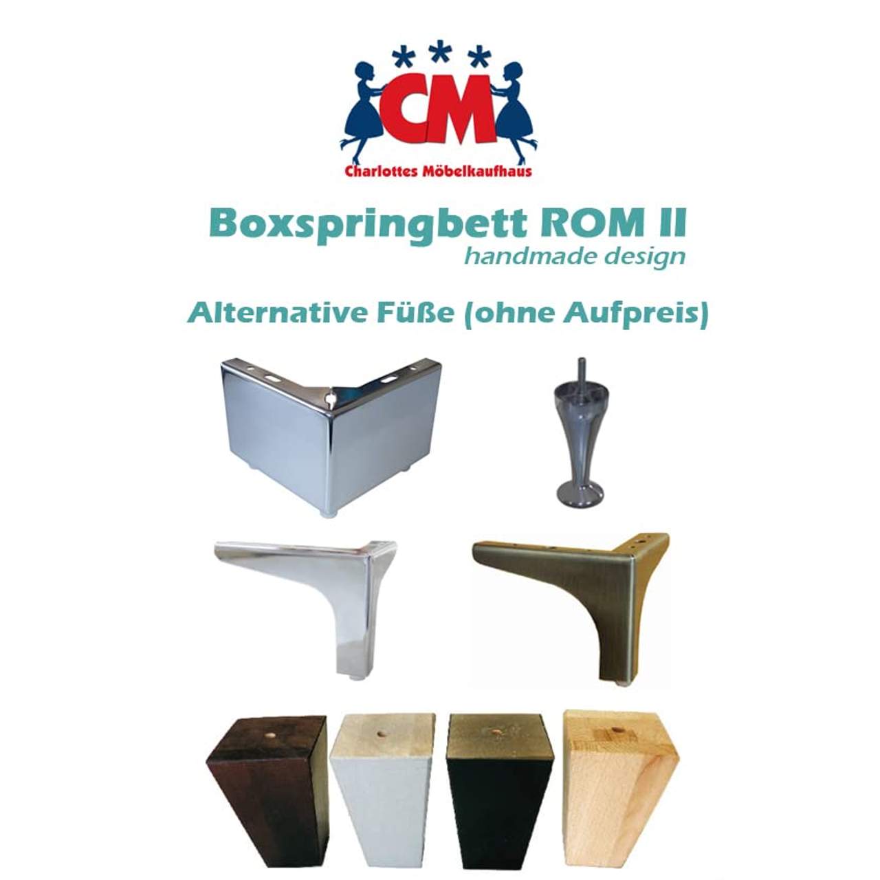 Boxspringbett ROM II 180x200 cm Beige