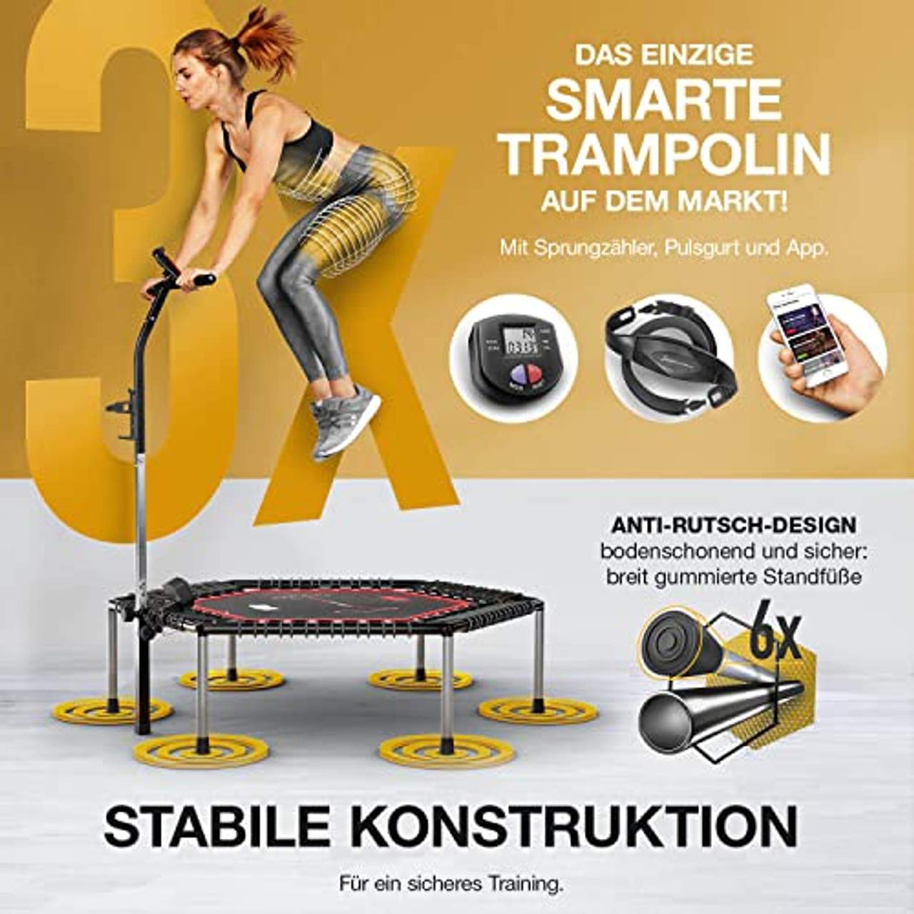 Sportstech Messe-Neuheit 2021 Smart Fitness Trampolin