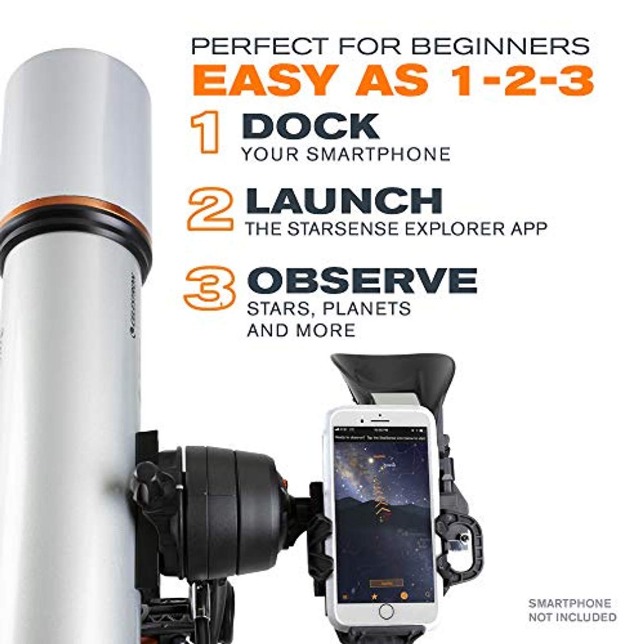 Celestron  StarSense Explorer DX 102AZ Smartphone App-fähiges Refraktor-Teleskop
