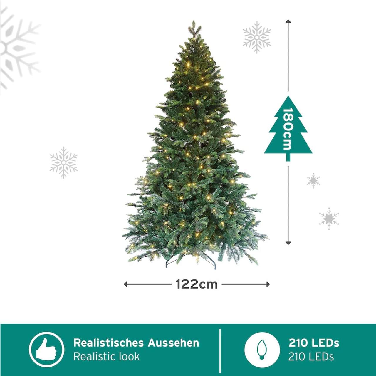 Gartenpirat Künstlicher Weihnachtsbaum mit LEDs