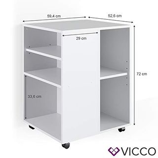 Vicco Rollcontainer für Schreibtisch Bürocontainer Büroschrank Aktenschrank