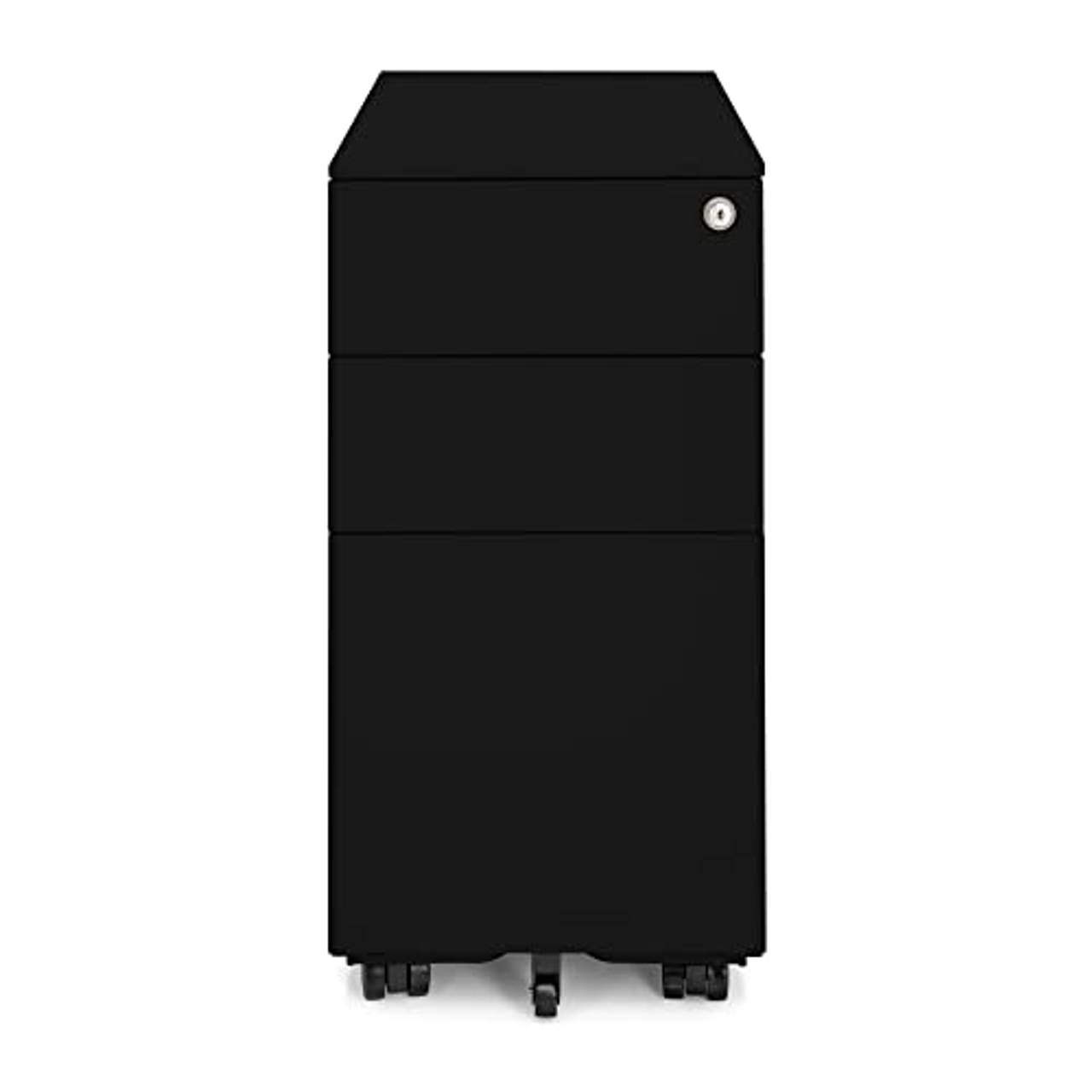 Ergotopia Rollcontainer schwarz abschließbarer Bürocontainer