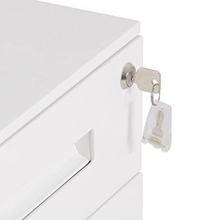 WOLTU Rollcontainer Metall Mobiler Aktenschrank Büroschrank