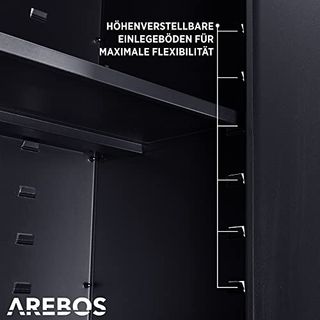 Arebos Aktenschrank Büroschrank Lagerschrank Materialschrank Stahlschrank