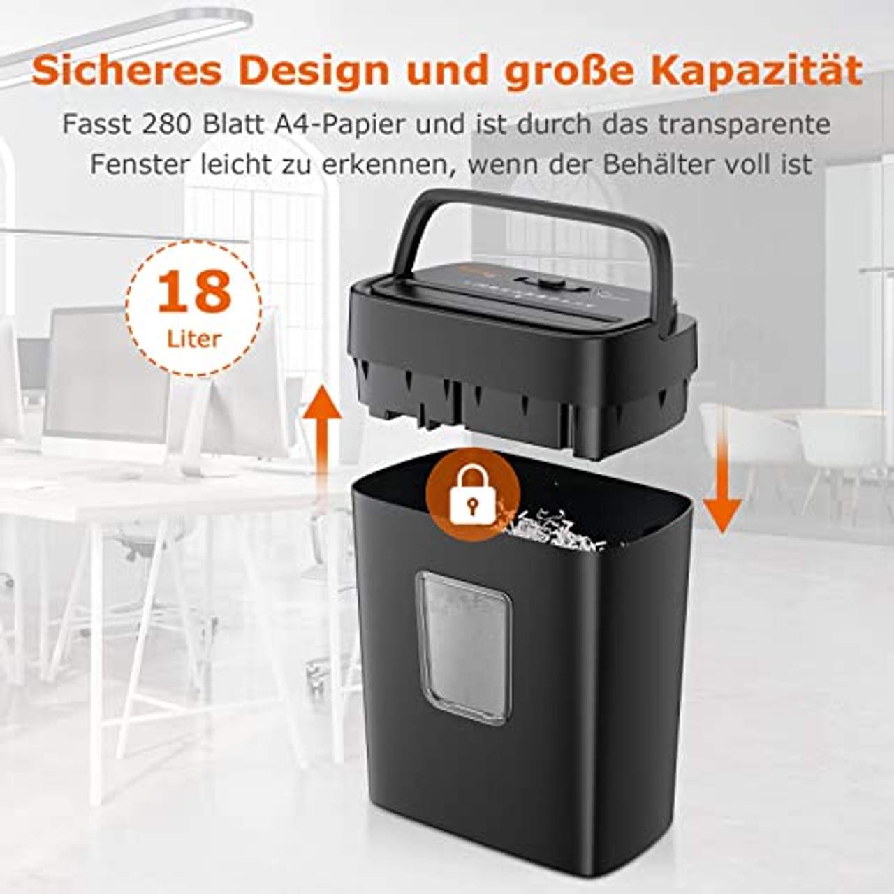 Bonsaii 10 Blatt Aktenvernichter Partikelschnitt
