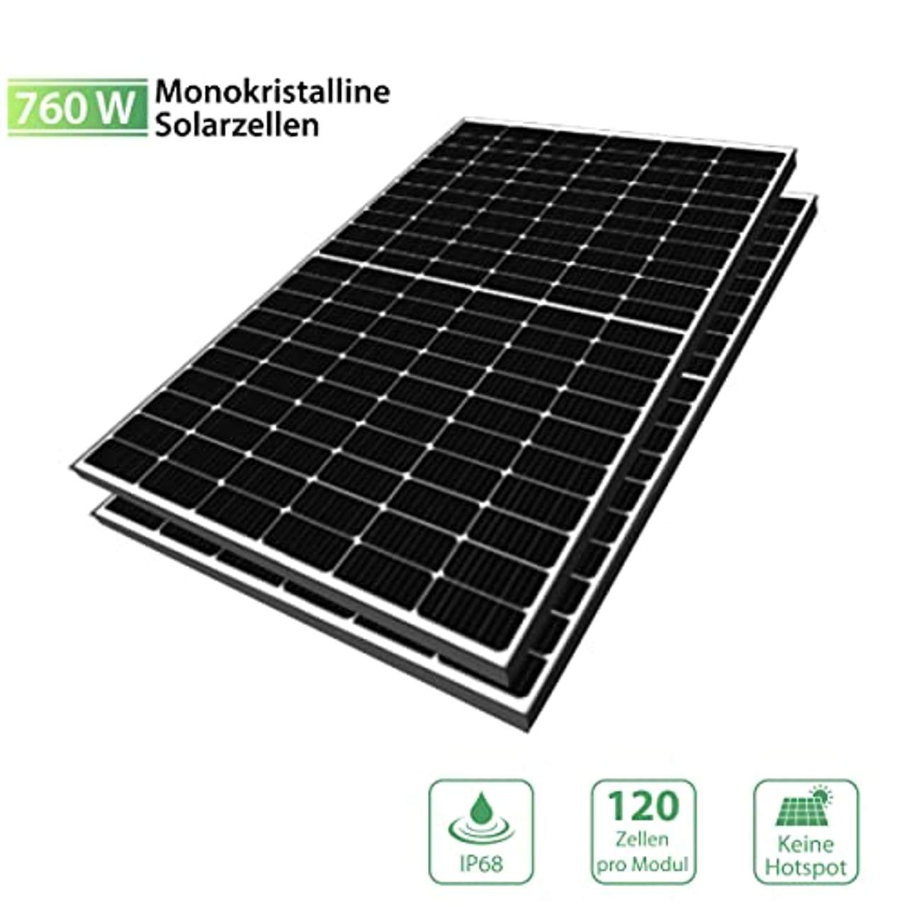 Solar- PV 760 Balkonkraftwerke Komplettset- Montagepaket Ziegeldach