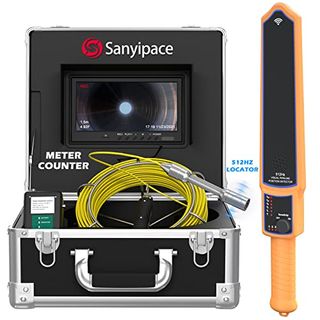 Sanyipace Kanalkamera 50M mit Meterzähler  und Ortungs Sonde und Detektor zur Rohrortung