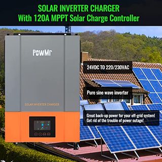 PowMr 6200 W Solar Hybrid Wechselrichter- MPPT 120 A Laderegler WiFi