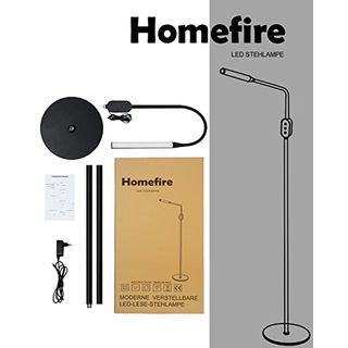 Homefire LED Stehlampe Dimmbar Büro Leselampe