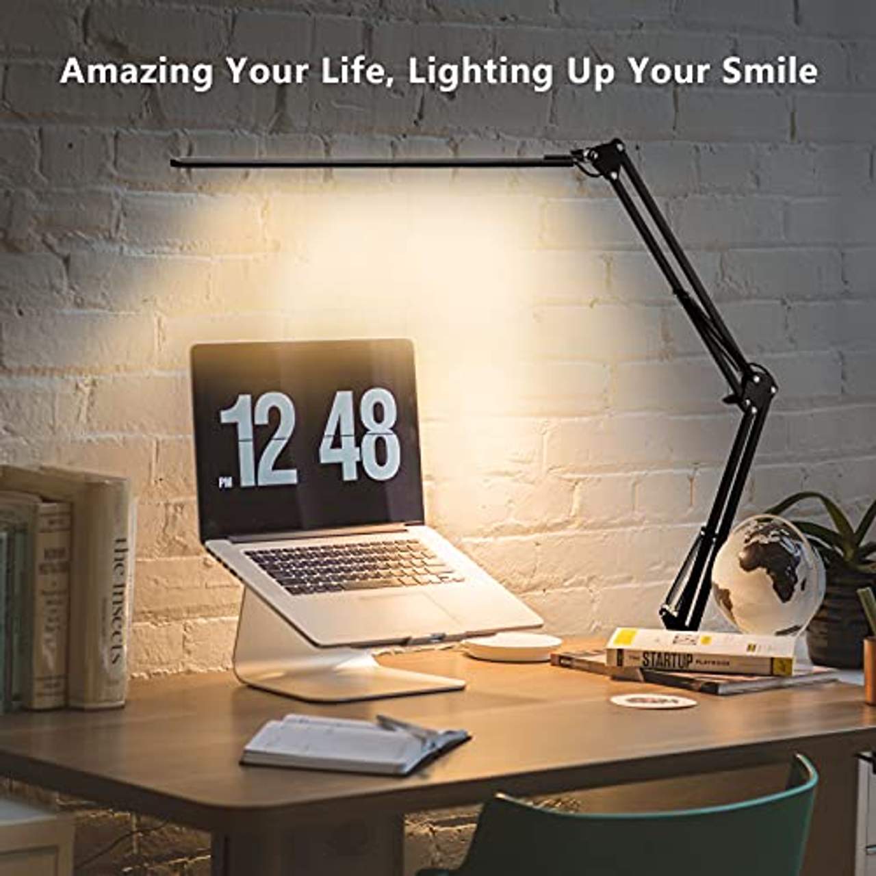 brightower Schreibtischlampe LED Dimmbar Klemmbar Architektenlampe