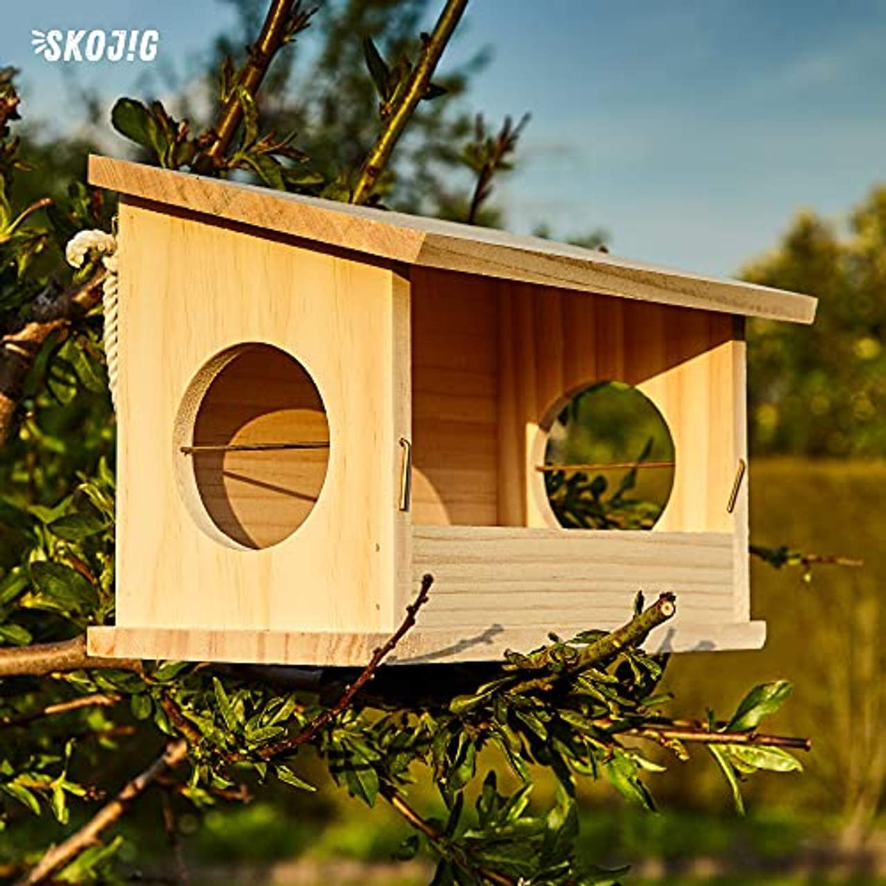 Bambuswald Vogelhaus aus Holz Vogelhäuschen