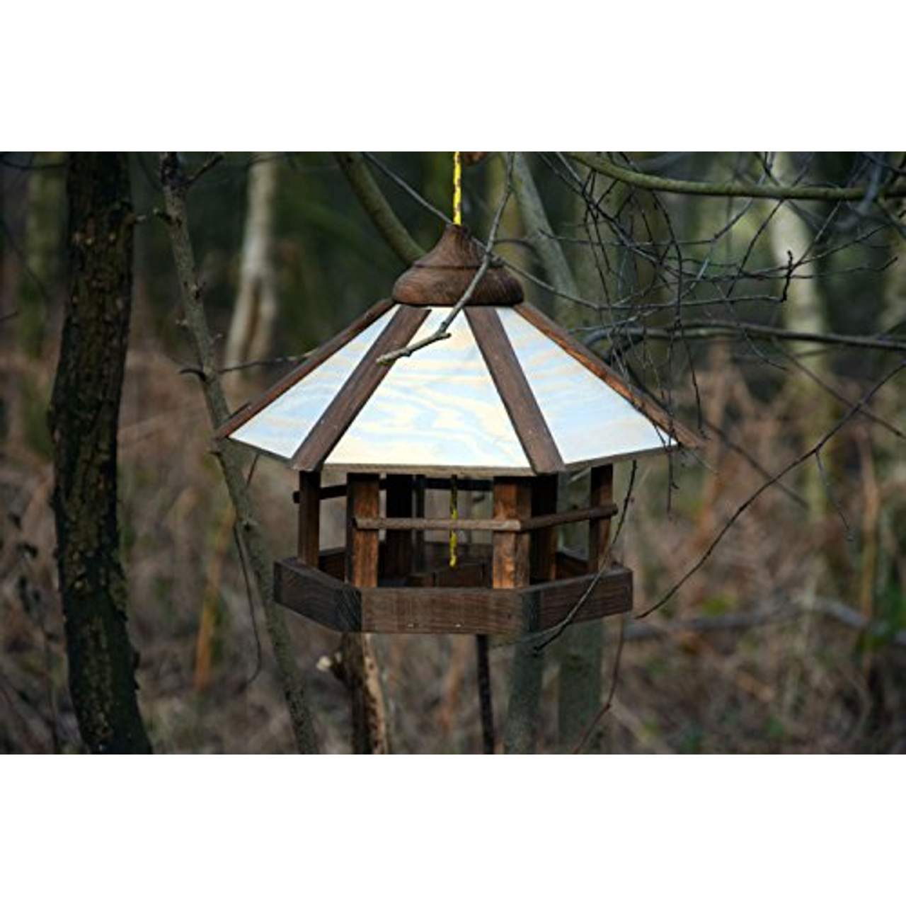 dobar 21390 Vogelfutterhaus Camouflage Vogelfutterstation aus Holz