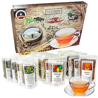 XXL Tee-Geschenk-Set großes Tee-Probierpaket "Einmal um die Welt