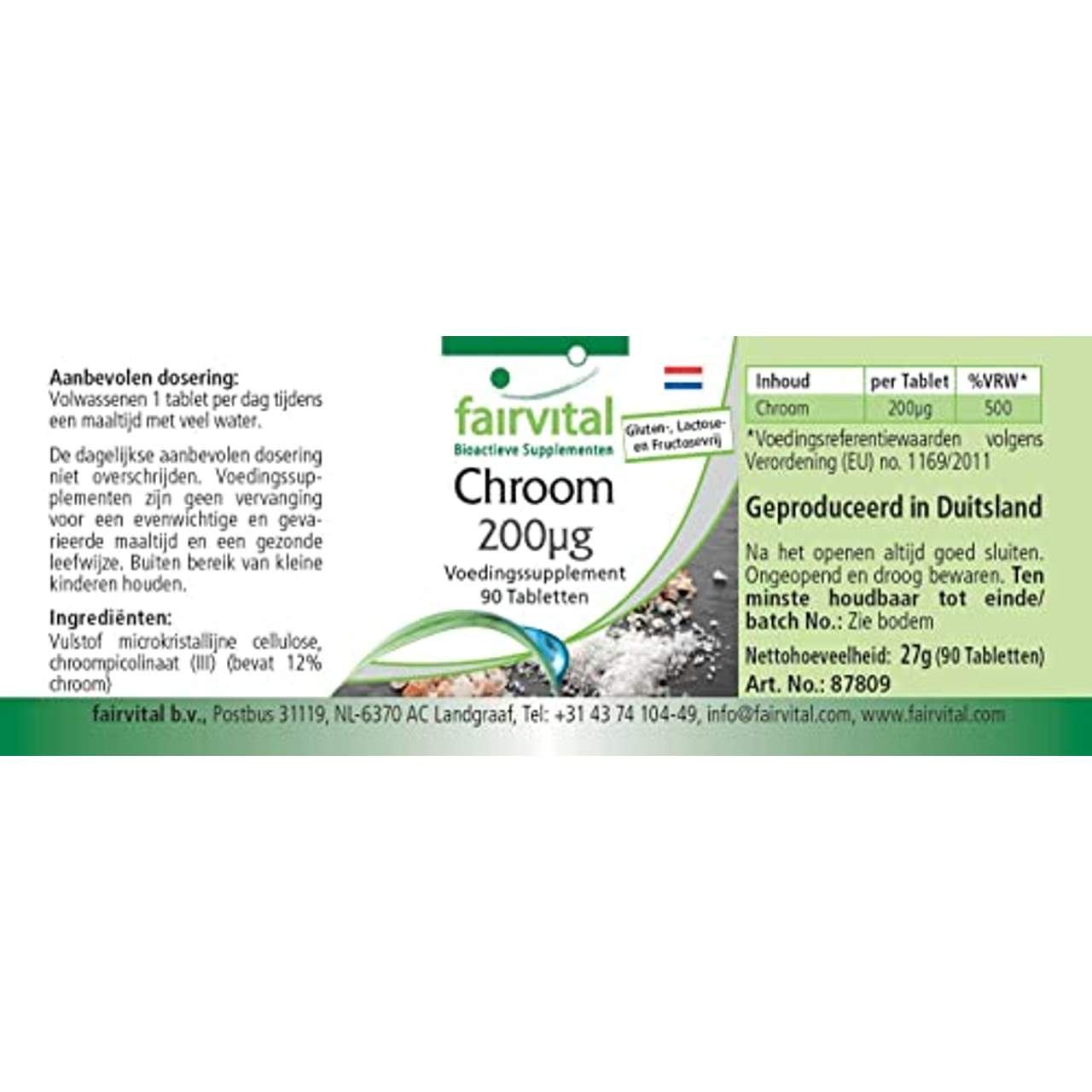 fairvital Chrompicolinat 200mcg Chrom pro Tablette